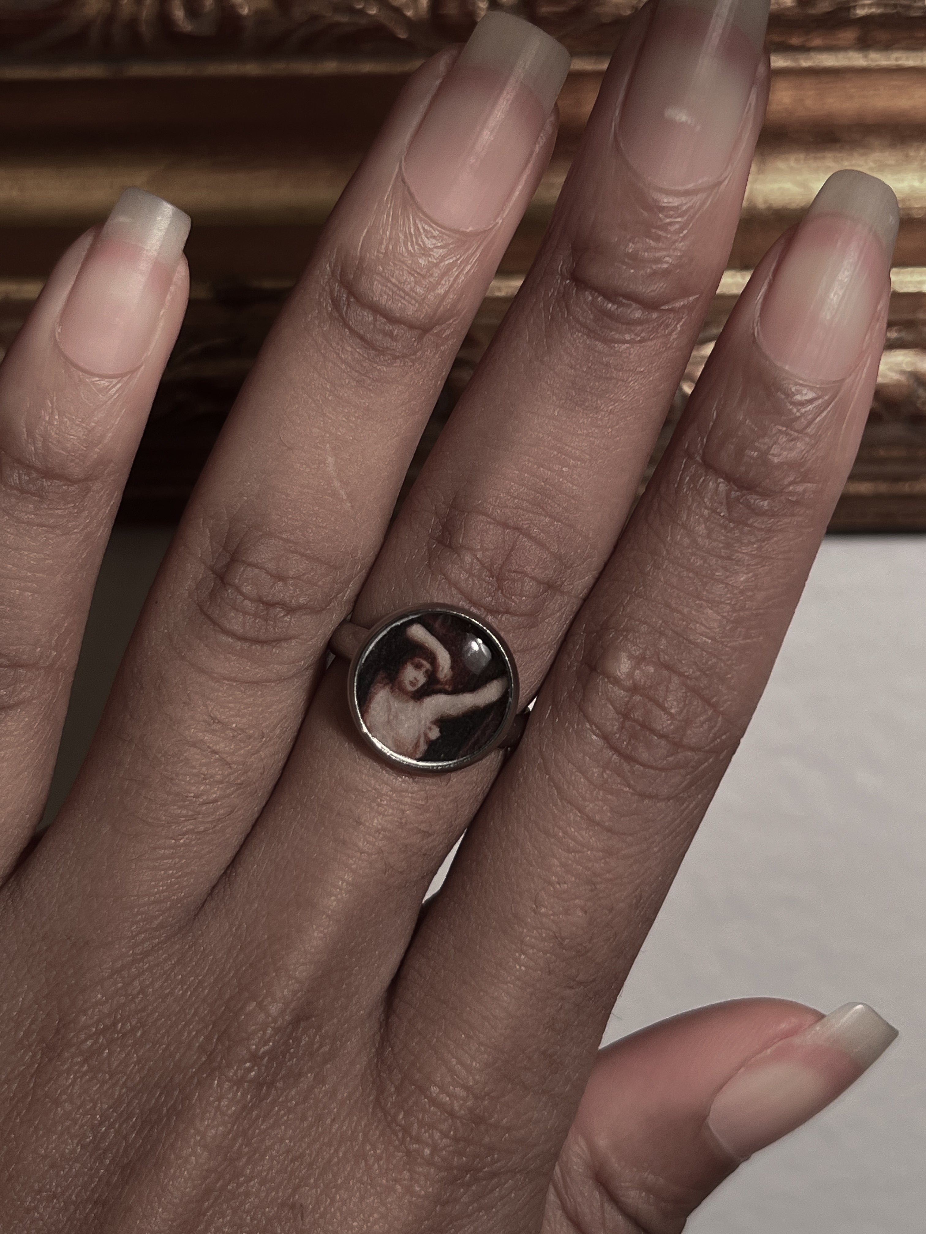 VAIGE The last watch of hero Silver frederic Leighton adjustable ring
